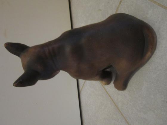 Britisch Bullterrier - Keramik - Figur - Statue - Höhe: 25cm - Hund