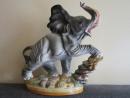 Großer Keramik Elefant - Länge: 28cm, Höhe: 29cm