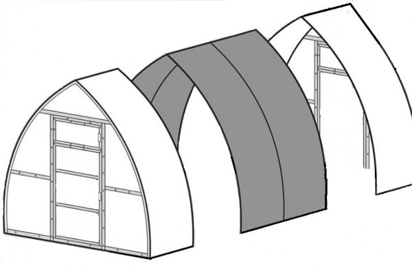 Gewächshaus ARROW 3 – 4/6 mm Vorgeschnittenes Polycarbonat, 360 kg/m2