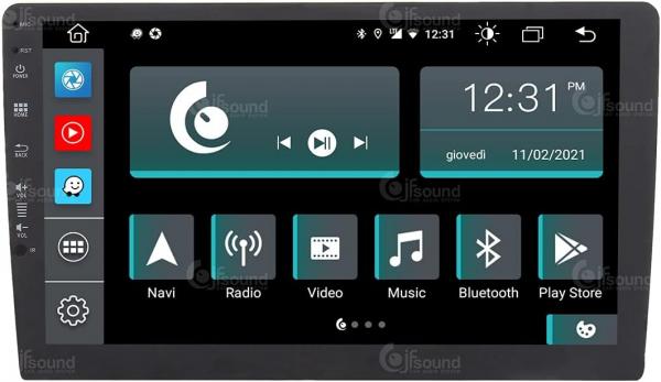 Jfsound-Systeme Universal Autoradio 2DIN Android GPS Bluetooth WiFi Dab USB Full HD Touchscreen Display 10