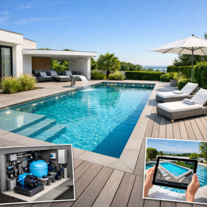 Bau moderner Schwimmbäder